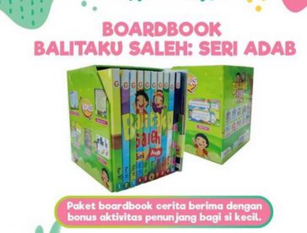Cover Buku 1 Set Boardbook Adab Balita Saleh