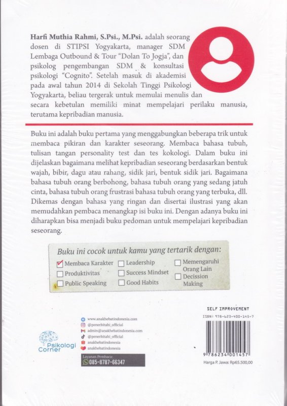 Cover Belakang Buku THe Masterbook of Personality