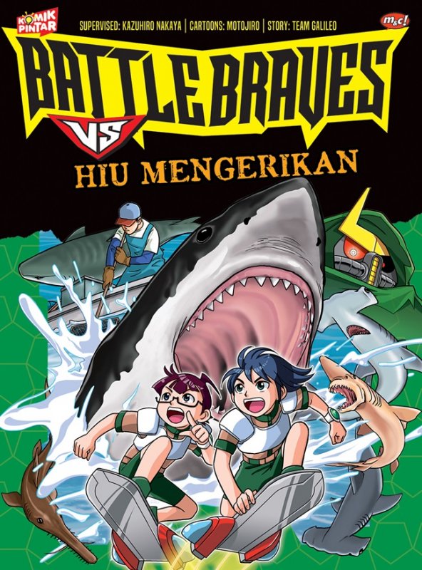 Cover Buku Komik Pintar : Battle Braves Vs Hiu Mengerikan