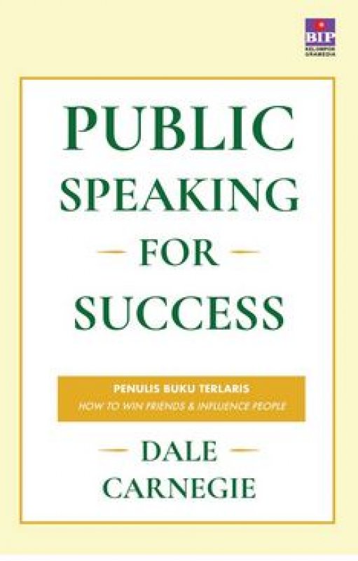 Cover Belakang Buku Buku Public Speaking for Success