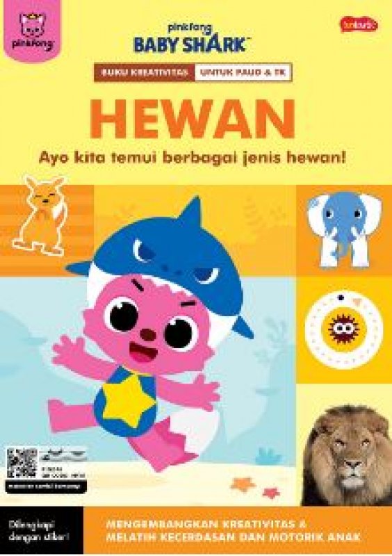 Cover Belakang Buku Pinkfong Baby Shark - Buku Kreativitas Hewan