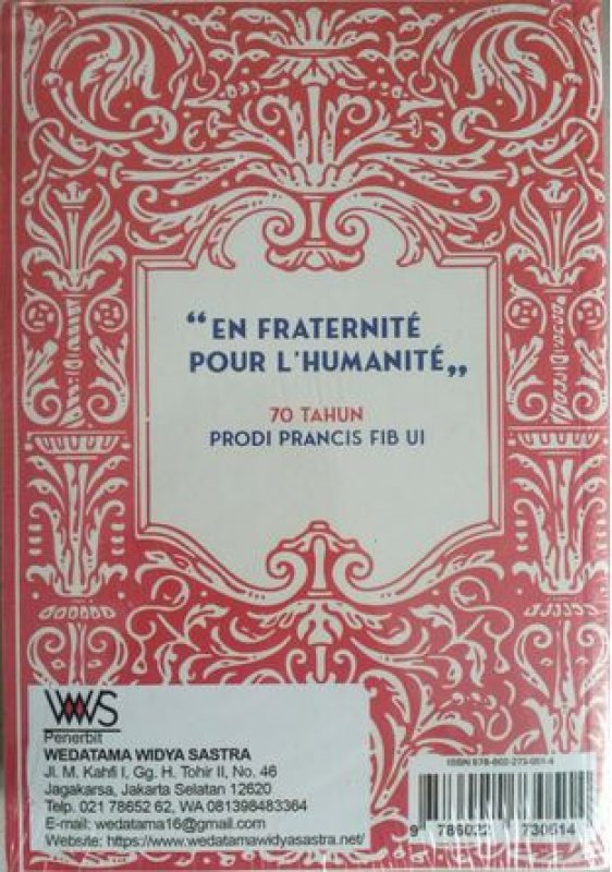 Cover Belakang Buku Kajian Prancis Dan Frankofon 
