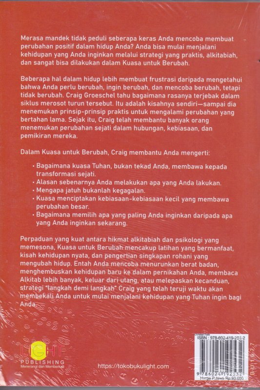 Cover Belakang Buku the power to change ( KUASA UNTUK BERUBAH ) 