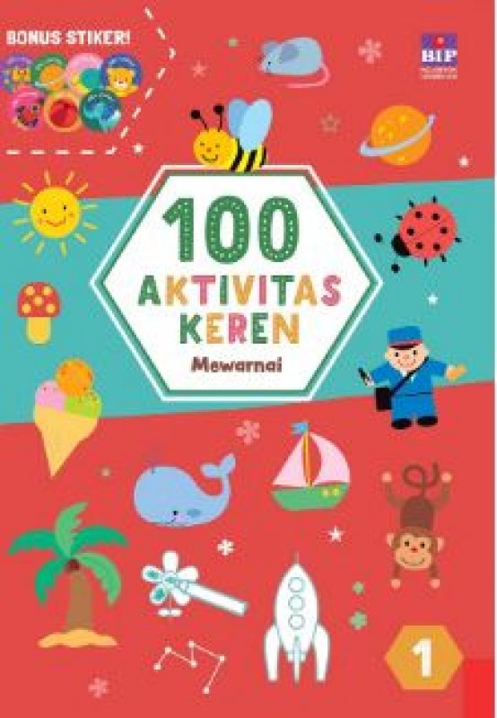 Cover Belakang Buku Buku 100 Aktivitas Keren: Mewarnai