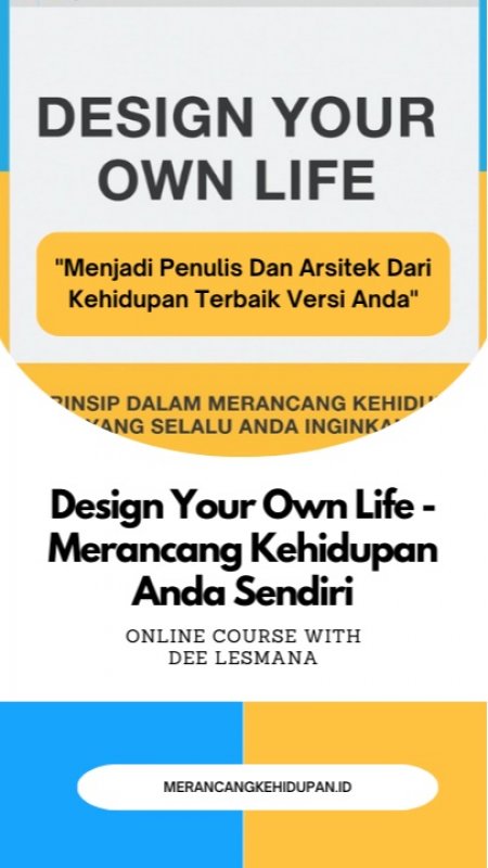 Cover Buku Design Your Own Life - Merancang Kehidupan Anda Sendiri