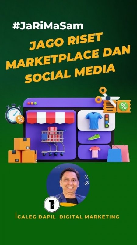 Cover Buku JaRiMaSam - Jago Riset Marketplace dan Social Media