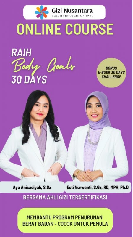 Cover Buku Meraih Body Goals dalam 30 hari bersama Ahli Gizi