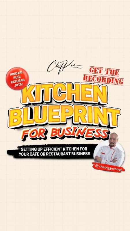 Cover Buku Kitchen Blueprint For Business : Setting Up Efficient Kitchen For Your Cafe or Restaurant Business