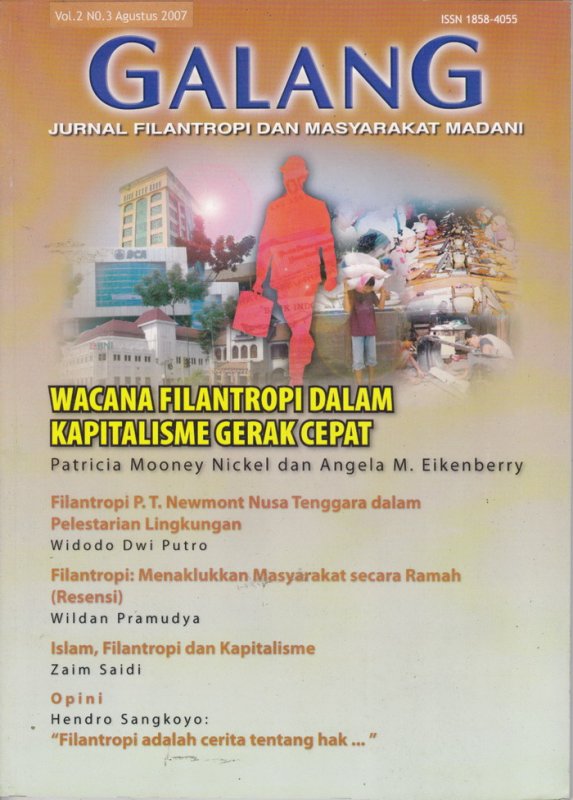 Cover Buku Jurnal GALANG Vol.2 No. 3 - Agustus 2007
