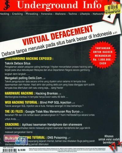 Cover Buku Underground Info No 1 Virtual Defacement