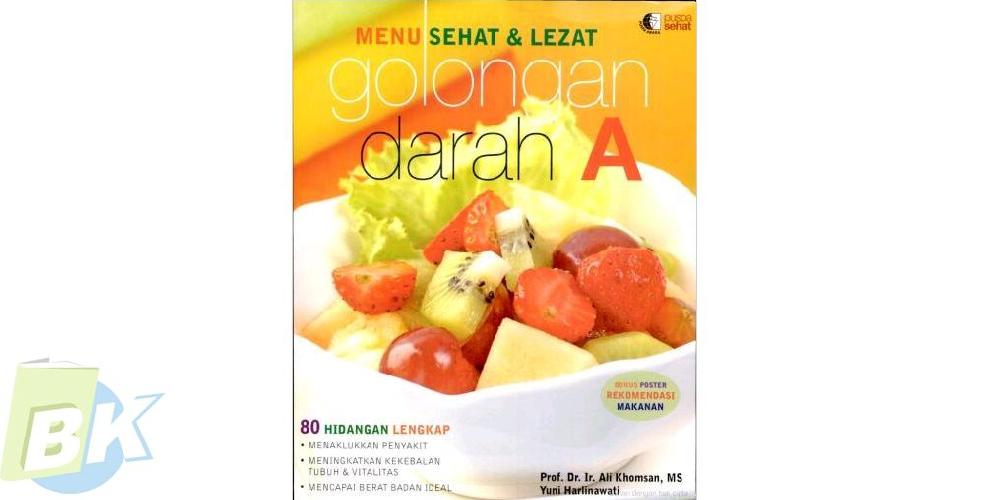 Cover Buku Menu Sehat & Lezat Golongan Darah A Food Lovers