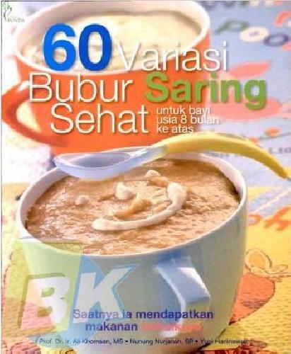 Cover Depan Buku 60 Variasi Bubur Saring Sehat