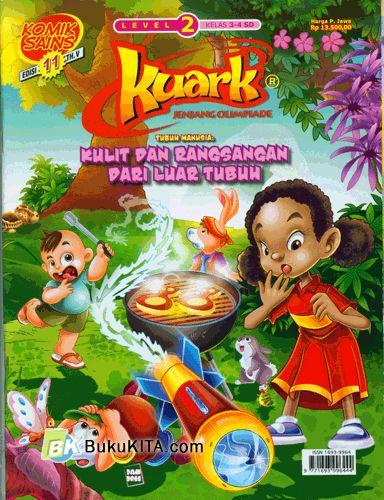 Cover Buku Komik Sains Kuark Level 2 Tahun ke-V edisi 11: Tubuh Manusia : Kulit Dan Rangsangan Dari Luar Tubuh