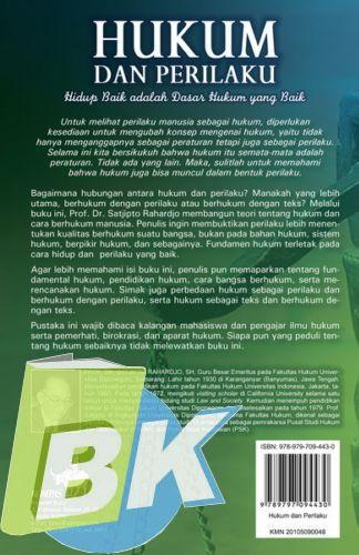 Cover Belakang Buku Hukum dan Perilaku