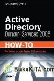 Cover Buku Active Directory Domain Services 2008 How To: Real Solutions For Active Directory 2008