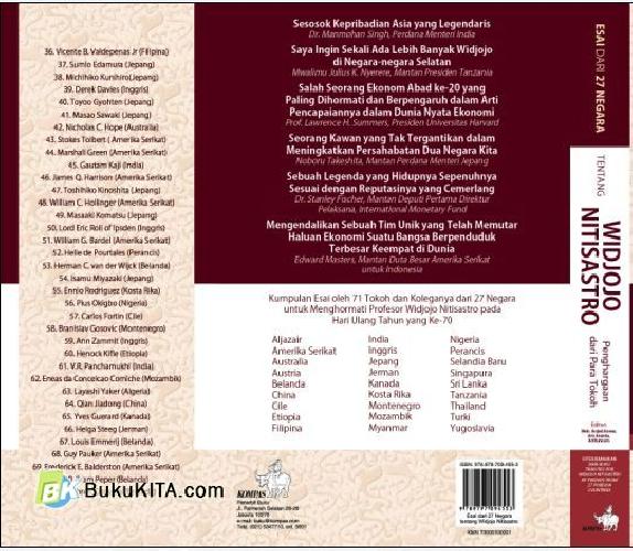 Cover Belakang Buku Esai dari 27 Negara tentang Widjojo Nitisastro