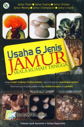 Cover Buku Usaha 6 Jenis Jamur Skala Rumah Tangga