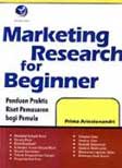 Cover Buku Marketing research for beginner, Panduan Praktis riset pemasaran bagi pemula