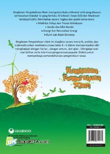 Cover Belakang Buku Ringkasan Pengetahuan Alam untuk Sekolah Dasar dan Madrasah Ibtidaiyah (Edisi Revisi)