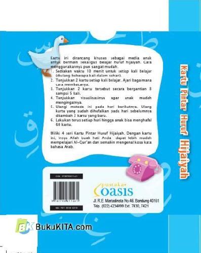 Cover Belakang Buku Pustaka Oasis Kids : Kartu Pintar Huruf Hijaiyah