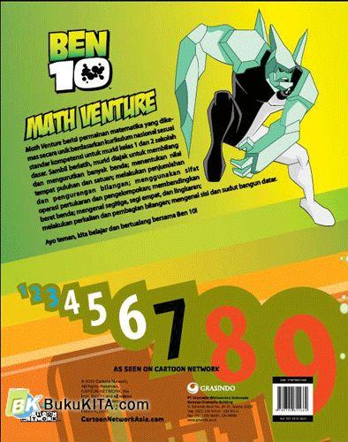Cover Belakang Buku BEN 10 Math Venture : Gembira Bermain Angka dan Bangun Datar