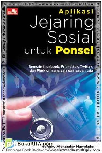 Cover Buku Aplikasi Jejaring Sosial untuk Ponsel