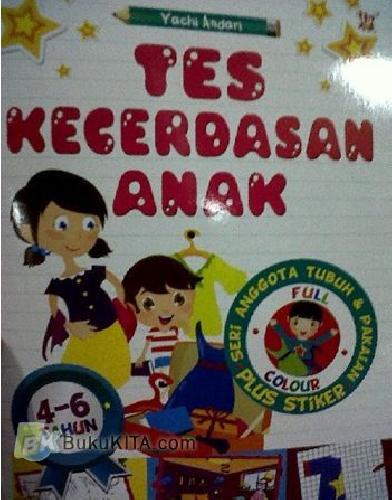 Cover Buku Tes Kecerdasan Anak : Seri Anggota Tubuh & Pakaian