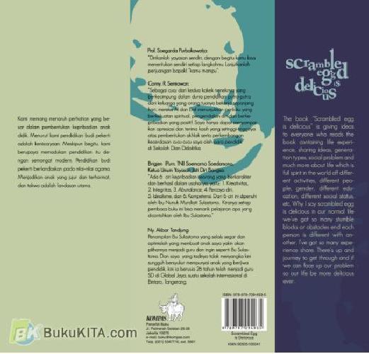 Cover Belakang Buku Scrambled Egg is Delicious : Perjalanan Percinta Pendidikan