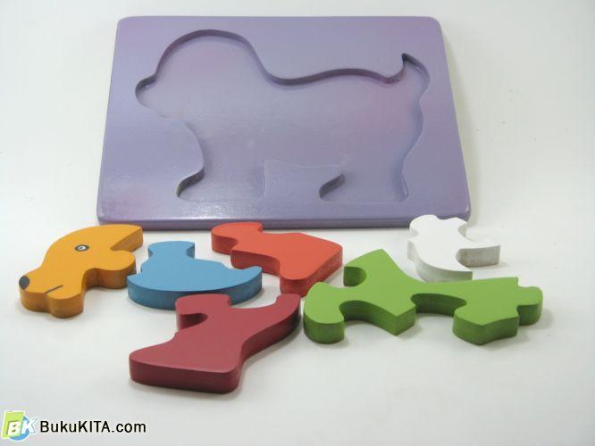 Cover Belakang Buku Mainan Anak : Puzzle Anjing