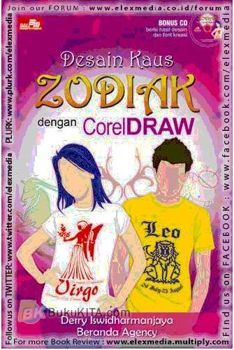 Cover Buku Desain Kaus Zodiak dengan CorelDRAW