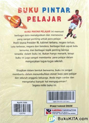 Cover Belakang Buku BUKU PINTAR PELAJAR ( Hard Cover )