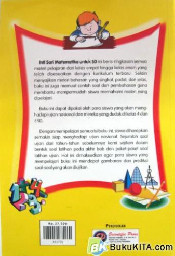 Cover Belakang Buku INTISARI MATEMATIKA UNTUK SD 