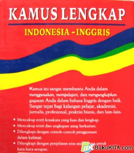 Cover Belakang Buku KAMUS LENGKAP INDONESIA - INGGRIS 