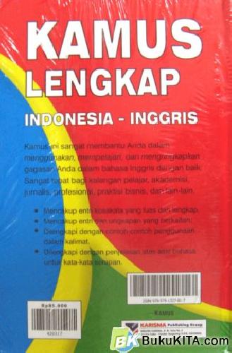 Cover Belakang Buku KAMUS LENGKAP INDONESIA-INGGRIS EDISI BARU(Hard Cover)