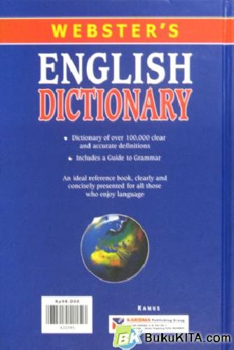 Cover Belakang Buku WEBSTER'S ENGLISH DICTIONARY (NEW) Hard Cover