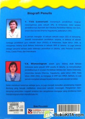 Cover Belakang Buku BUKU PELAJARAN BAHASA INDONESIA 1B