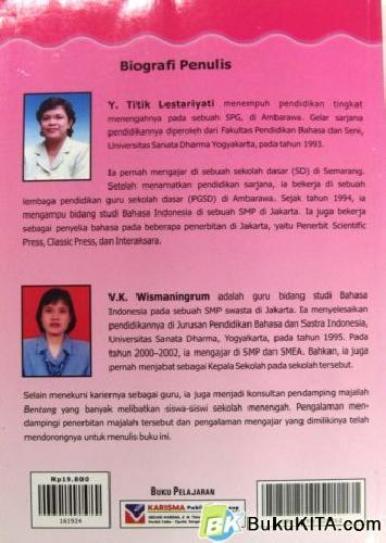 Cover Belakang Buku BUKU PELAJARAN BAHASA INDONESIA 2B 