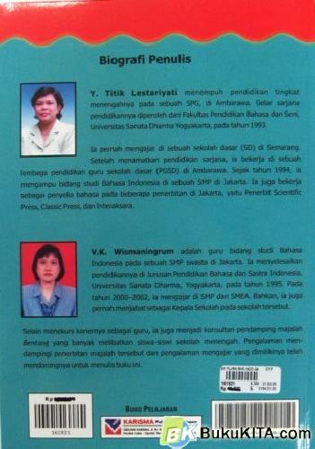 Cover Belakang Buku BUKU PELAJARAN BAHASA INDONESIA 6A