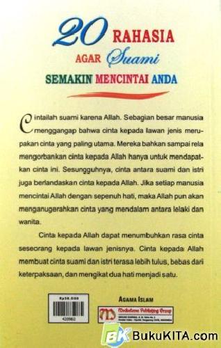 Cover Belakang Buku 20 RAHASIA AGAR SUAMI SEMAKIN MENCINTAI ANDA