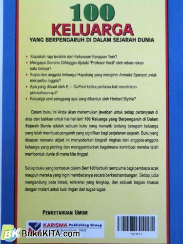 Cover Belakang Buku SERI SEKILAS MENGETAHUI : 100 KELUARGA YG BERPENGARUH DI DALAM SEJARAH DUNIA