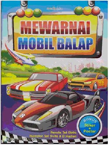 Cover Buku Mewarnai Mobil Balap