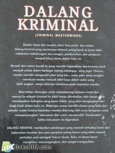 Cover Belakang Buku DALANG KRIMINAL (CRIMINAL MASTERMINDS) Hard Cover