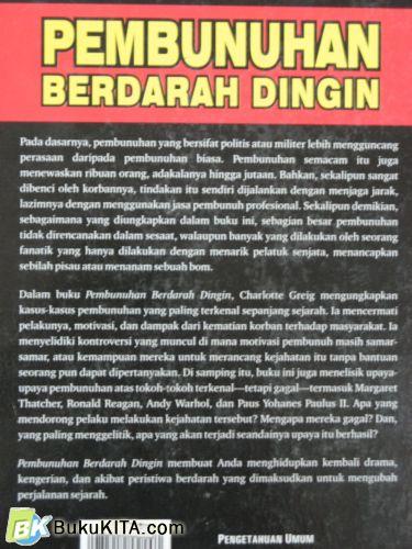 Cover Belakang Buku PEMBUNUH BERDARAH DINGIN (Hard Cover)