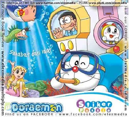 Cover Buku Stiker Puzzle Doraemon : Sahabat dari laut