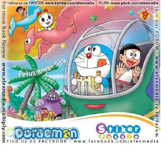 Cover Buku Stiker Puzzle Doraemon : Petualangan seru
