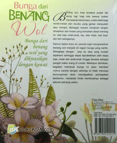Cover Belakang Buku Bunga dari Benang Wol