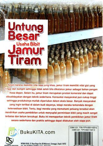 Cover Belakang Buku Untung Besar Usaha Bibit Jamur Tiram