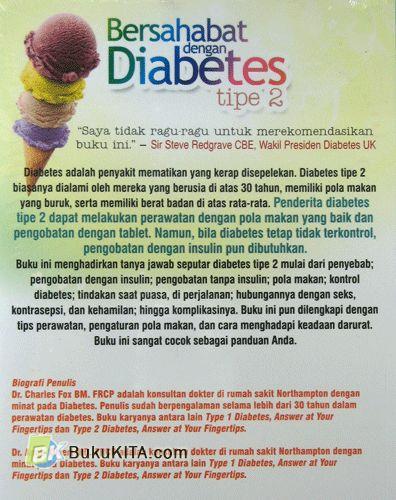 Cover Belakang Buku Bersahabat Dengan Diabetes Tipe 2