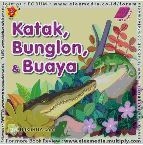 Cover Buku Boardbook Buka Tutup : Katak, Bunglon, dan Buaya