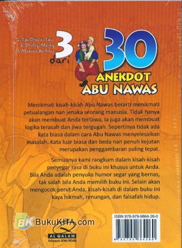 Cover Belakang Buku 3 Dari 30 Anekdot Abu Nawas